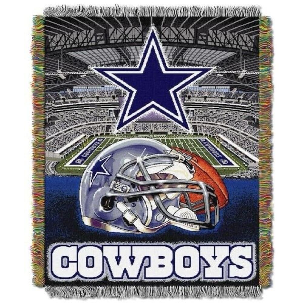 Northwest NFL Dallas Cowboys Woven Tapestry Throw Blanket 50x64 Wall Hanging NEW